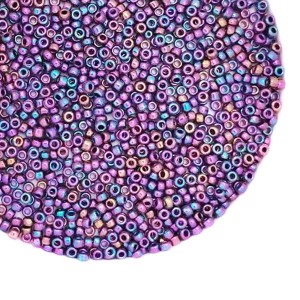 Бисер TOHO №15 цвет 0515 Mardi Gras металлизированный золотом ЯПОНИЯ пакет 5 граммов