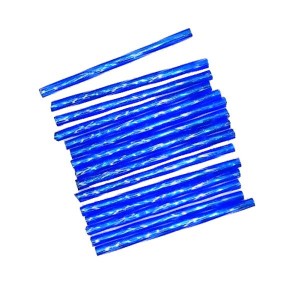 Стеклярус PRECIOSA 35 мм витой, 67300 синий огонек, 15 штук/упаковка