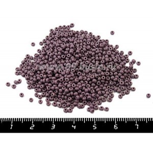 Бисер Чехия натуральный  непрозрачный, размер 10, арт. 23020, сиреневые тона 10 грамм