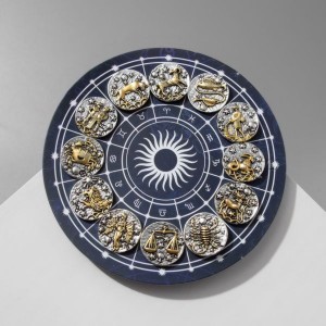 Значок "Знаки зодиака" ассорти, золото, цвет серебристый