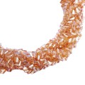 Бусины хрустальные Многогранник 3 мм Мандариновый перламутр прозрачный. около 30 см нить