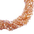 Бусины хрустальные Многогранник 4 мм Мандариновый перламутр прозрачный. около 30 см нить