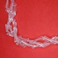 Бусины хрустальные Усеченный конус 6(7)*3 мм со скривленными краями Прозрачный около 30 см нить