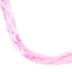 Бусины хрустальные Усеченный конус 8*4 мм со скривленными краями Нежный розовый около 25 см нить