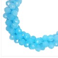 Бусина хрустальная Рондель 3*2 мм полупрозрачный морозное небо около 40 см/нить