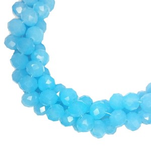 Бусина хрустальная Рондель 3,7*3 мм полупрозрачный морозное небо около 40 см/нить