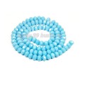 Бусина хрустальная Рондель 3*2 мм непрозрачный голубой около 100 штук/нить