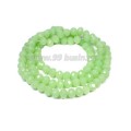 Бусина хрустальная Рондель 4*3,5 мм мятно-зеленый около 30см/нить