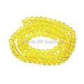 Бусина хрустальная Рондель 3*2 мм лимонный около 40 см/нить