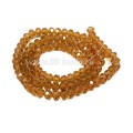 Бусина хрустальная Рондель 3*2(2,5) мм янтарный около 30 см/нить