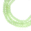 Бусины хрустальные Рондель 3*2,5 мм цвет Бледный зеленый полупрозрачный, около 40 см