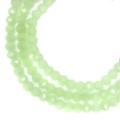 Бусины хрустальные Рондель 4*3,5 мм цвет Бледный зеленый полупрозрачный, около 40 см