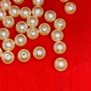 Бусины пластик 6 мм, цвет Жемчужный кремовый, 20 гр/ок 180 штук/упаковка