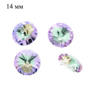 Риволи 14 мм Премиум 101 Ghost Light (фиолетово-зеленый) 1 штука