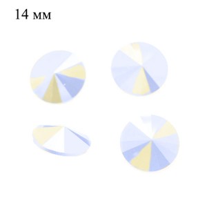 Риволи 14 мм Премиум цвет CrystalAB 101 (прозрачный радужный) 1 штука