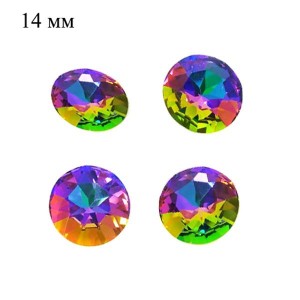 Риволи 14 мм Премиум цвет Vitrail Medium 101VM (мультиколор)1 штука Риволи 14 мм Премиум цвет Vitrail Medium 101VM (мультиколор)1 штука