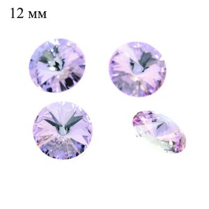 Риволи 12 мм Премиум цвет Vitrail Light 101VL (розово-сиреневый) 1 штука