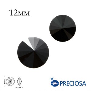Риволи PRECIOSA Maxima 12 мм Jet 1 штука