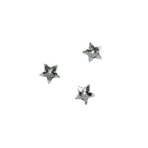 Стразы хрустальные Звёздочка 8 мм Black Diamond (Графит)/оправа никель 1 штука