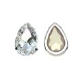 Стразы хрустальные капли 18*25 мм Crystal (бесцветный прозрачный)/оправа никель 1 штука