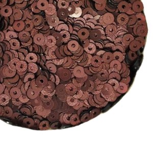 Пайетки 3 мм Сатиновые Китай, цвет шоколадный, 3 грамма/упаковка