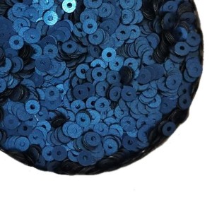 Пайетки 3 мм Сатиновые металлик Китай, цвет сумеречный синий, 3 грамма/упаковка