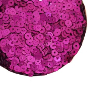 Пайетки 3 мм Сатиновые металлик Китай, цвет темная фуксия, 3 грамма/упаковка