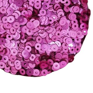 Пайетки 3 мм Сатиновые металлик Китай, цвет малиновый, 3 грамма/упаковка