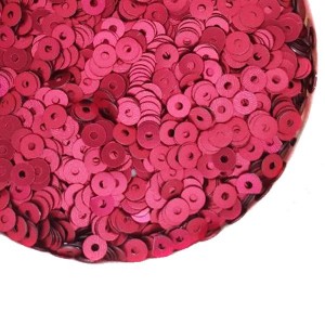 Пайетки 3 мм Сатиновые металлик Китай, цвет сдержаный красный, 3 грамма/упаковка