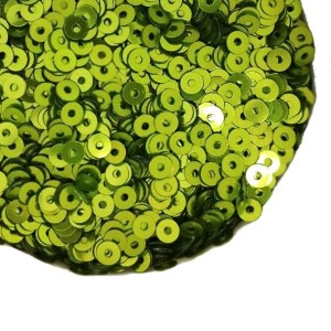 Пайетки 3 мм Сатиновые металлик Китай, цвет светлый оливковый, 3 грамма/упаковка