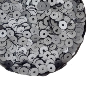 Пайетки 4 мм Сатиновые Китай, цвет серый, 3 грамма/упаковка