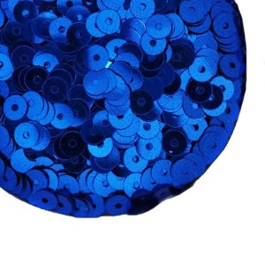 Пайетки 4 мм Сатиновые металлик Китай, цвет глубокий синий, 3 грамма/упаковка