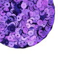 Пайетки 4 мм Сатиновые металлик Китай, цвет фиолетовый, 3 грамма/упаковка
