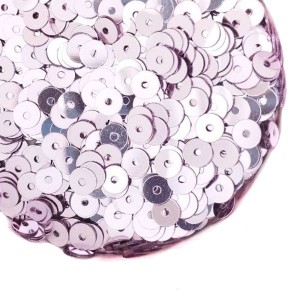 Пайетки 4 мм Сатиновые металлик Китай, цвет сирень, 3 грамма/упаковка