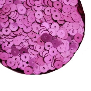 Пайетки 4 мм Сатиновые металлик Китай, цвет малиновый, 3 грамма/упаковка