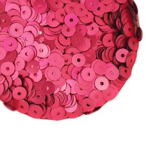 Пайетки 4 мм Сатиновые металлик Китай, цвет сдержаный красный, 3 грамма/упаковка