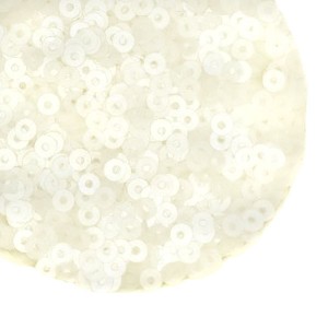 Пайетки Премиум 3 мм матовые Китай, цвет айвори, 3 грамма/упаковка