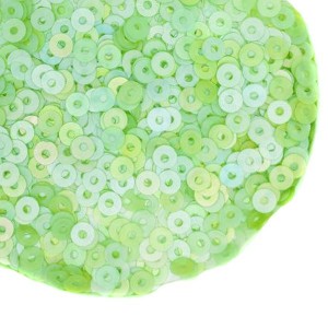 Пайетки Премиум 3 мм матовые Китай, цвет зеленое яблоко, 3 грамма/упаковка