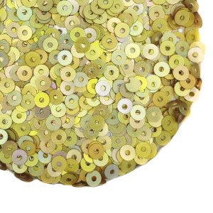 Пайетки Премиум 3 мм матовые Китай, цвет золотая бронза, 3 грамма/упаковка