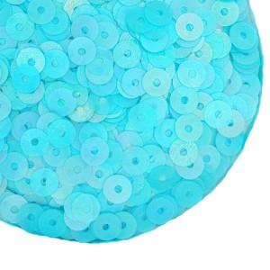 Пайетки Премиум 4 мм матовые Китай, цвет морская волна, 3 грамма/упаковка