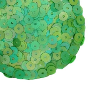 Пайетки Премиум 4 мм матовые Китай, цвет зеленый луг, 3 грамма/упаковка