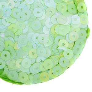 Пайетки Премиум 4 мм матовые Китай, цвет зеленое яблоко, 3 грамма/упаковка