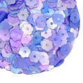 Пайетки Премиум 6 мм Цветочки матовые Китай, цвет грозовое небо, 3 грамма/упаковка
