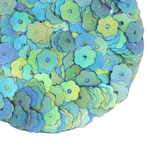 Пайетки Премиум 6 мм Цветочки матовые Китай, цвет грозовой перевал, 3 грамма/упаковка