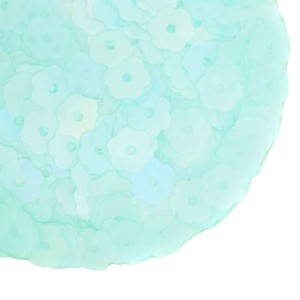 Пайетки Премиум 6 мм Цветочки матовые Китай, цвет светлая бирюза, 3 грамма/упаковка