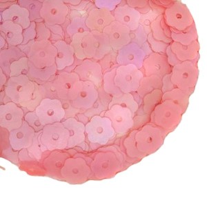 Пайетки Премиум 6 мм Цветочки матовые Китай, цвет розовое вино, 3 грамма/упаковка