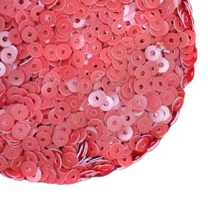 Пайетки 3 мм Китай, цвет темный коралловый, 3 грамма/упаковка