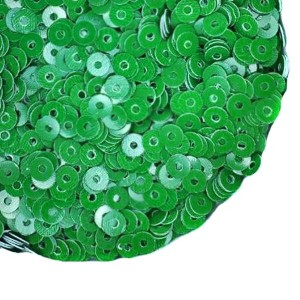 Пайетки 3 мм Китай, цвет зеленый, 3 грамма/упаковка