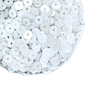 Пайетки 4 мм Китай, цвет сливочный, 3 грамма/упаковка