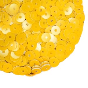 Пайетки 4 мм Китай, цвет тыквенный желтый, 3 грамма/упаковка